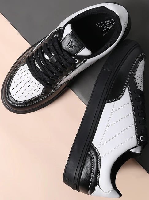 V8 By Ruosh Men's Groove White & Black Casual Sneakers-picture-31