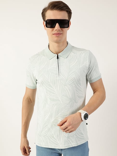 Thomas Scott Sku Blue Cotton Regular Fit Printed Polo T-Shirt-picture-23