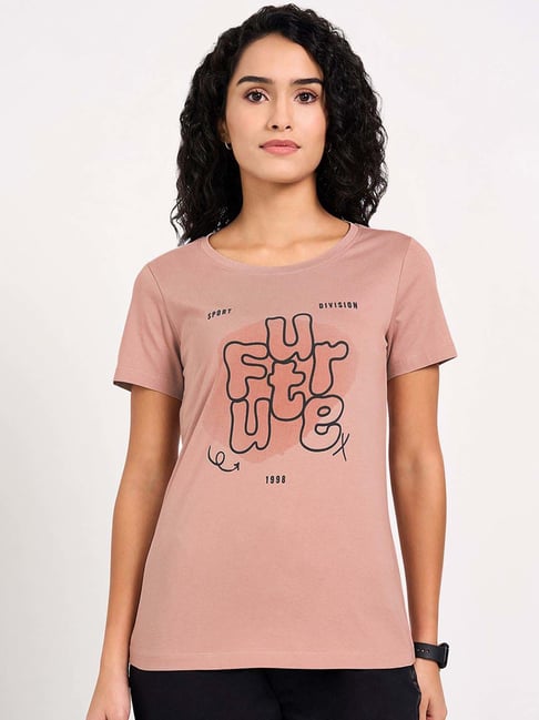 Ajile by Pantaloons Pink Printed T-Shirt-picture-39