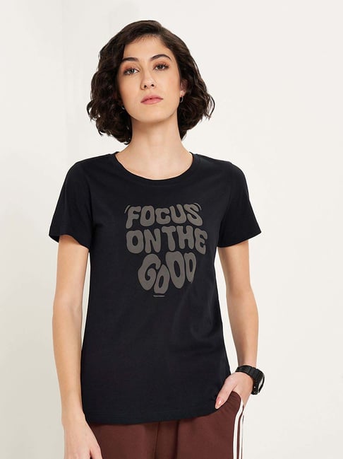 Ajile by Pantaloons Black Printed T-Shirt-picture-79