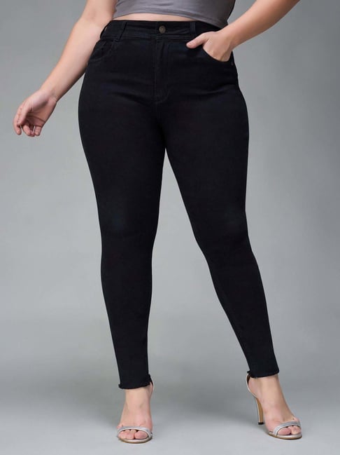 Miss Chase A+ Black Plain High-Rise Jeans-picture-32
