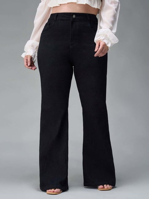 Miss Chase A+ Black Plain High-Rise Jeans-picture-44