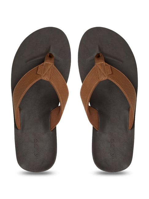 Aldo Men's Cognac Flip Flops-picture-27