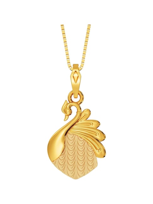 Buy Joyalukkas 22k Yellow Gold Splendid Peacock Pendant Online At