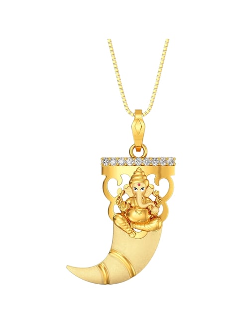 Joyalukkas 22k Yellow Gold Fierce Protection Ganesha Pendant
