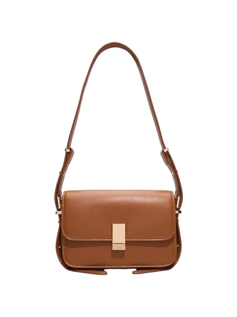 ALDO Camel Solid Medium Cross Body Bag