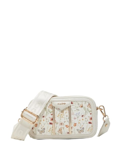 ALDO White Printed Small Cross Body Bag