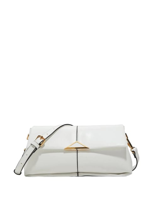 ALDO White Solid Medium Cross Body Bag