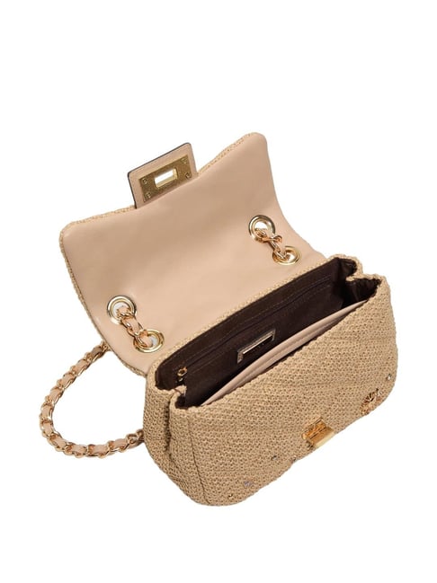 Buy ALDO Light Brown Embellished Medium Cross Body Bag For