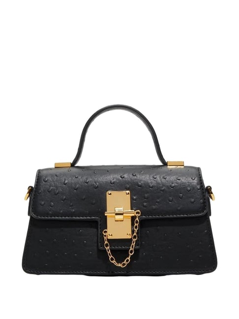 ALDO Black Textured Small Handbag-image-1