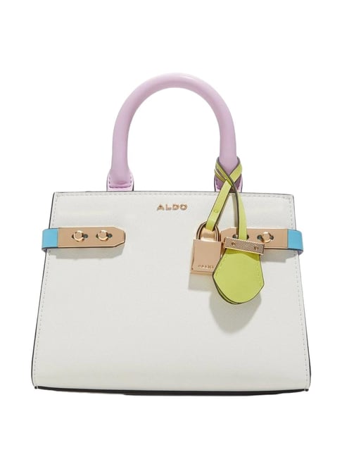 ALDO White Overflow Textured Small Handbag
