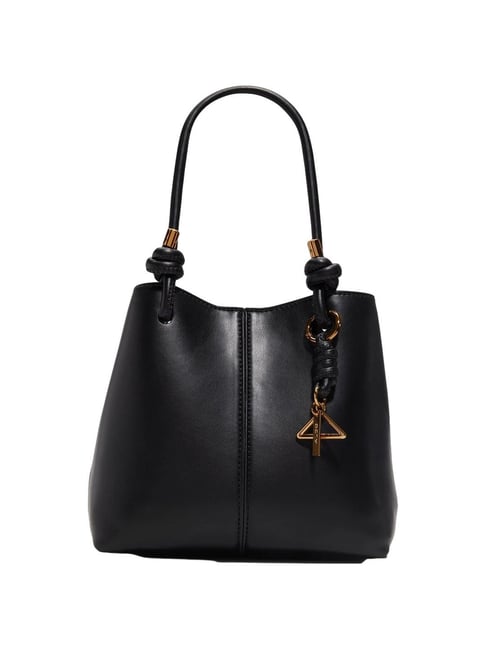ALDO Black Solid Small Satchel Handbag-image-48