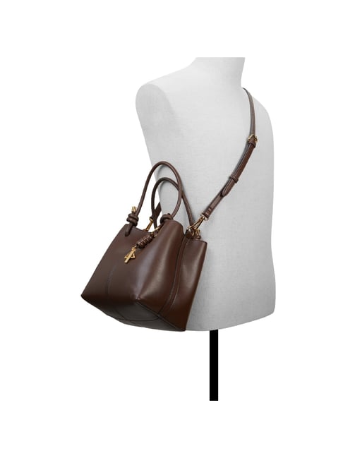 Buy ALDO Brown Solid Small Satchel Handbag For Women At Best Price