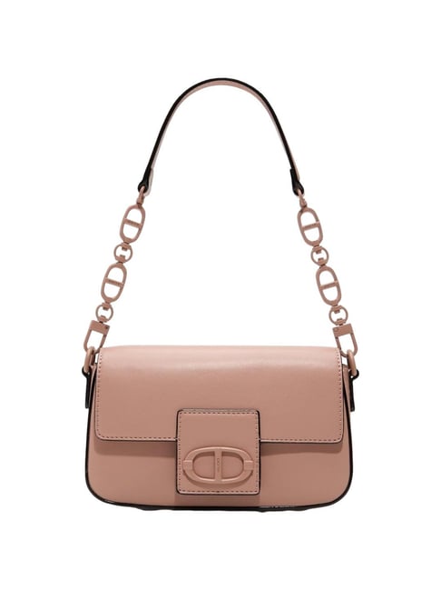 Buy ALDO Pink Solid Small Shoulder Handbag For Women At Best Price