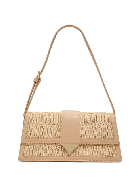 ALDO Medium Beige Textured Medium Shoulder Handbag-picture-21