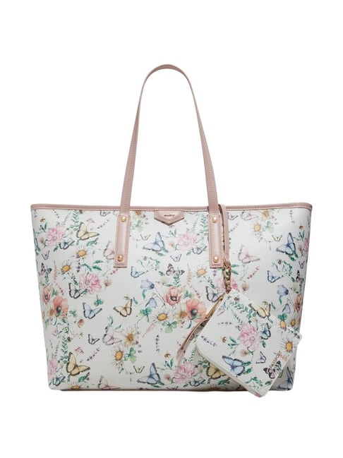 ALDO Multicolor Floral Large Tote Handbag with Pouch