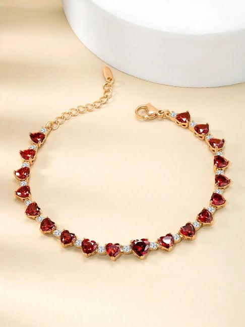 Peora Cubic Zirconia & Crystal Studded Openable Bracelet-picture-37