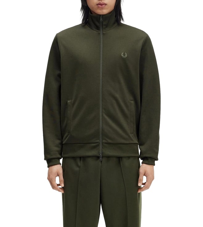 Fred Perry ダークグリーン ジャージ サイズ1 Buy Fred Perry Green Regular Fit Sweatshirt Online @ Tata CLiQ Luxury