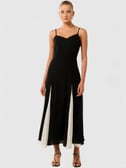 ruched halter maxi dress Off-White Ruched Halter Crepe Maxi Dress