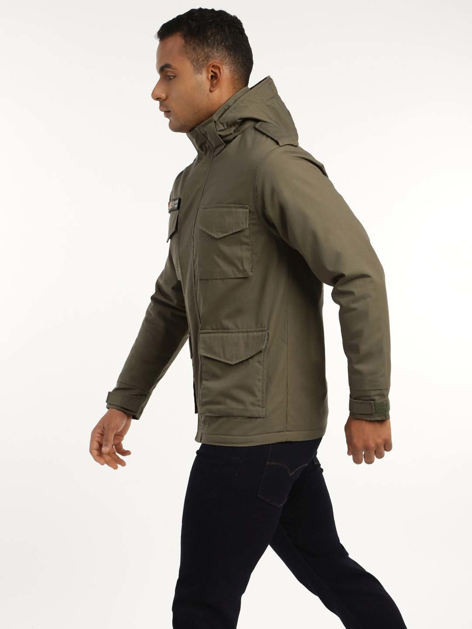 Buy Mountmiller Olive Green Regular Fit Jackets Online At