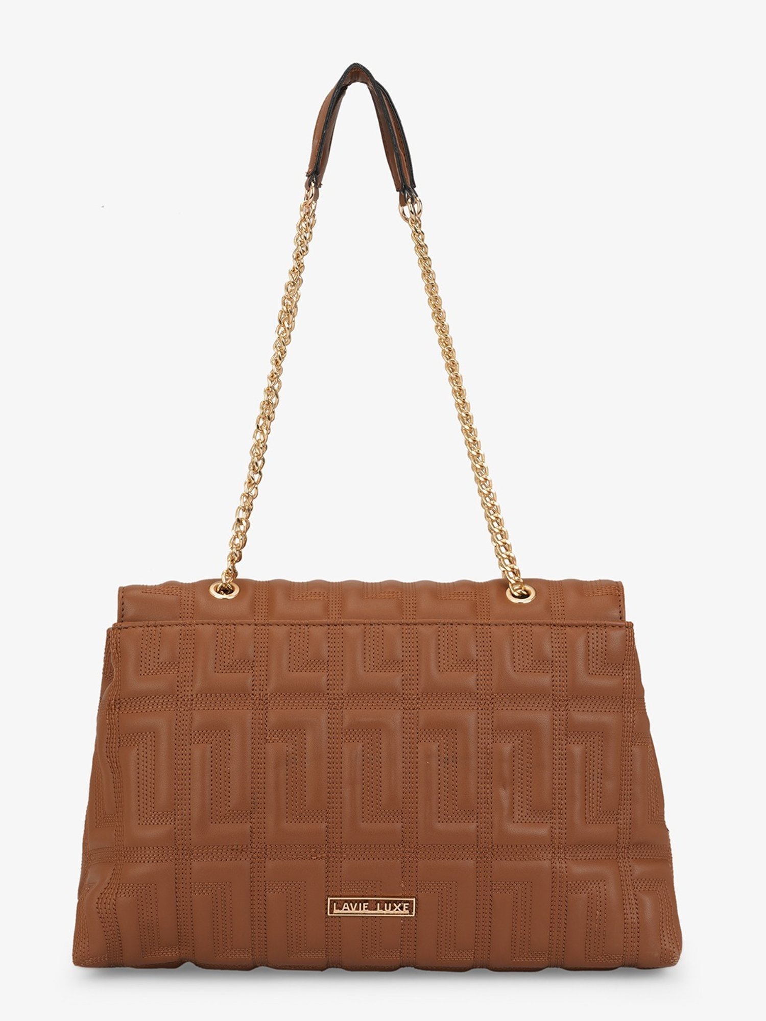 Buy Lavie Luxe Tan LX Edel Fp Satchel Handbag Online @ Tata CLiQ