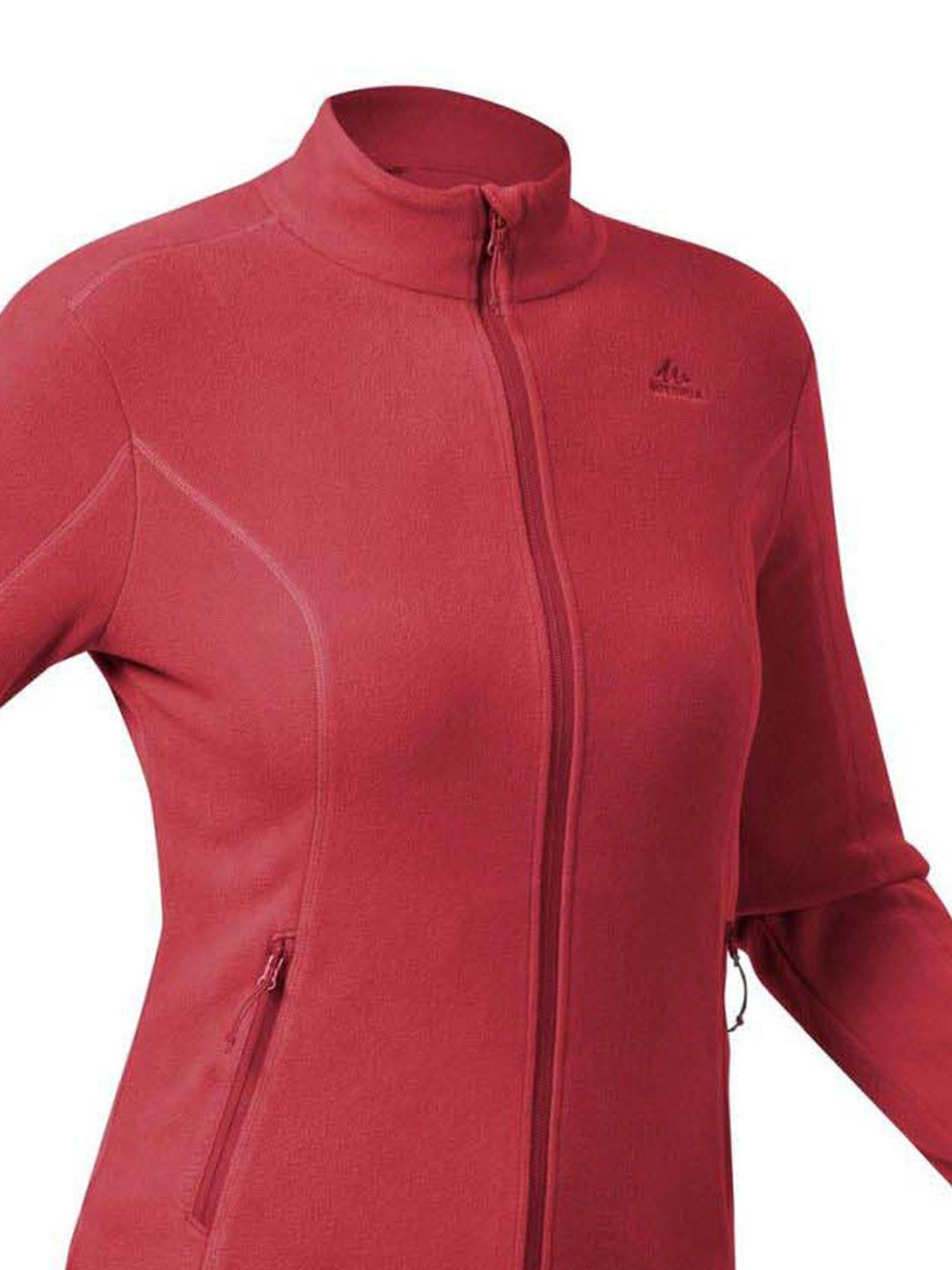 Quechua by Decathlon Red Plain Fleece Jacket