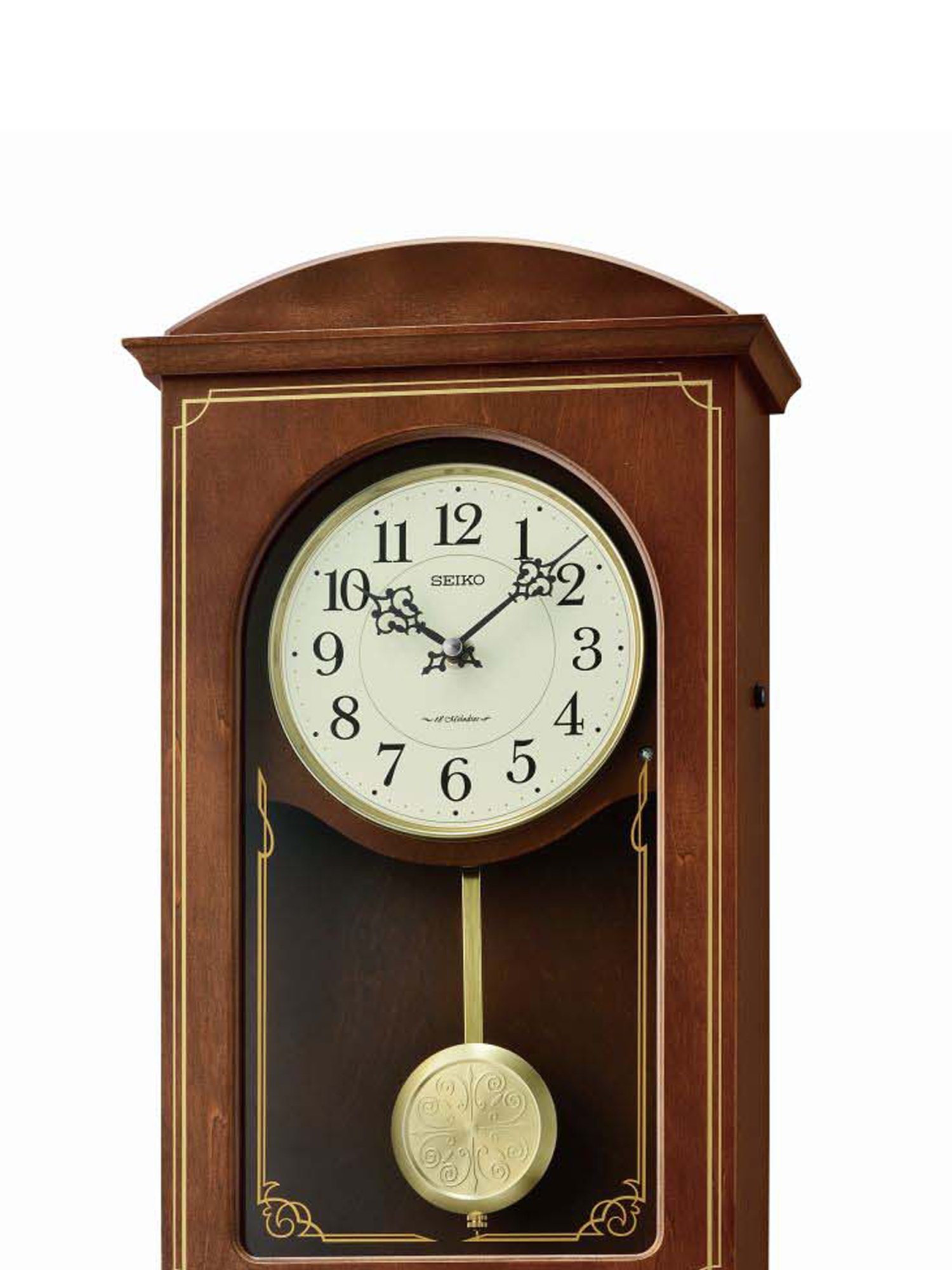 Seiko Brown Wooden Vertical Analog English Numerals Pendulum