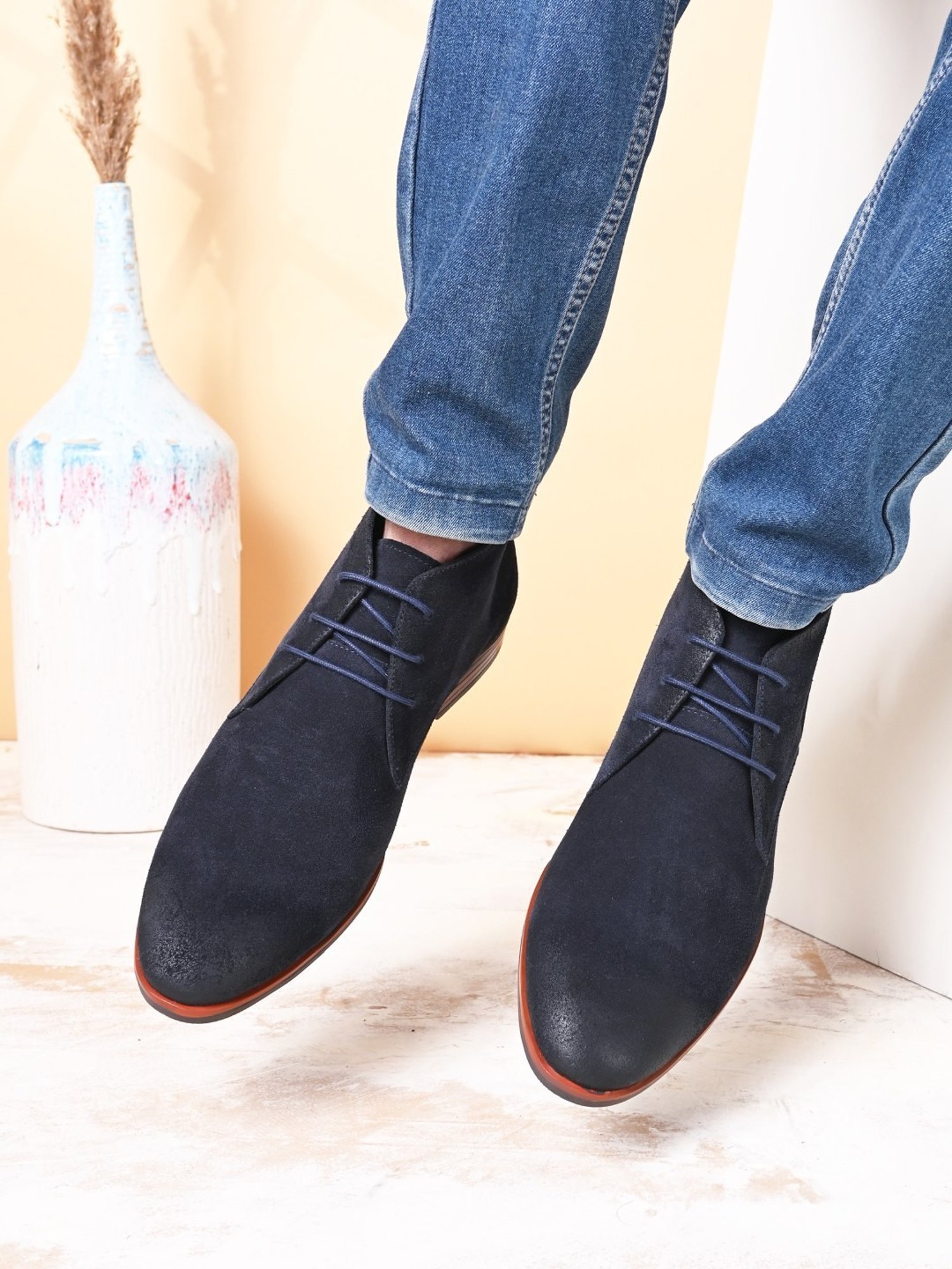 mens blue chukka boots