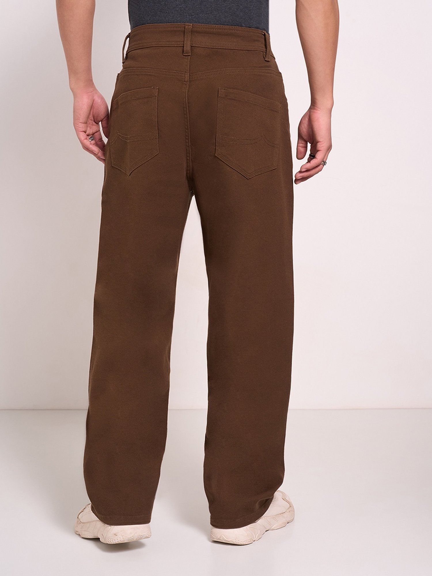 Buy Sf Jeans By Pantaloons Brown Boxy Fit Jeans for Mens Online