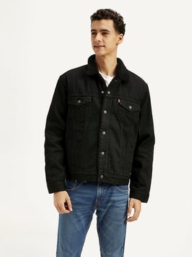 Buy Levi's Black Regular Fit Denim Jacket for Mens Online @ Tata CLiQ
