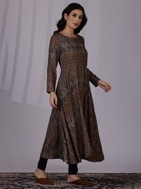 Buy W Multi Viscose Blend Paisley Midi Dress for Women Online