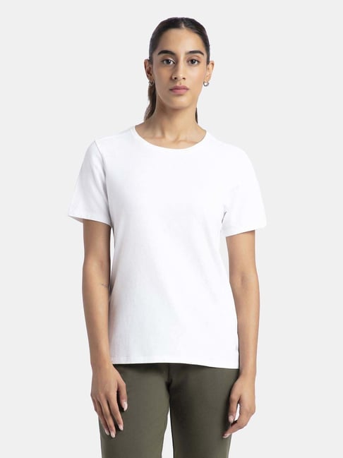 Buy Jockey White Round Neck T-Shirt 1515 for Women Online Tata