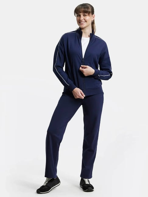 Jockey A111 Women's Super Combed Cotton French Terry Drop Shoulder Styled  Jacket with Ribbed Cuff