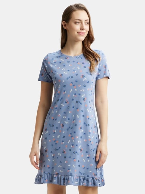 Buy Jockey Blue Printed Night Dress for Women Online Tata CLiQ