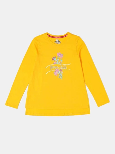 Jockey UG11 Girl's Super Combed Cotton Graphic Printed Regular Fit Full  Sleeve T-Shirt