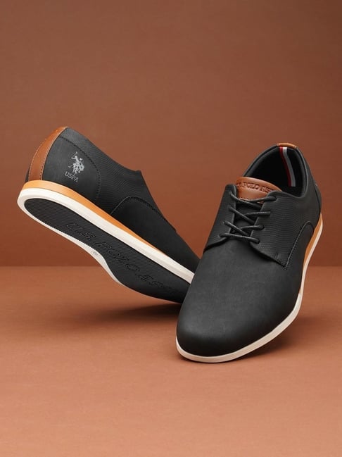 Buy Polo Men's CLEST Black Derby Shoes for Men at Best