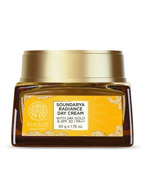 Forest Essentials Soundarya Radiance Day Cream with 24K Gold & SPF30 PA++, Anti Ageing Moisturiser - 50 gm
