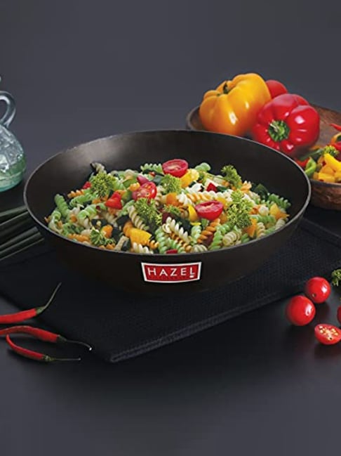 HAZEL Traditional Iron Tasra Deep Bottom Handmade Loha Lokhand Tasla, 17.4 cm, 950 ML-picture-40