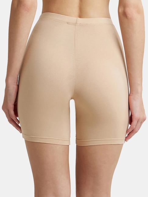 Jockey 1529 Women's High Coverage Super Combed Cotton Mid Waist Shorties  With Concealed Waistband