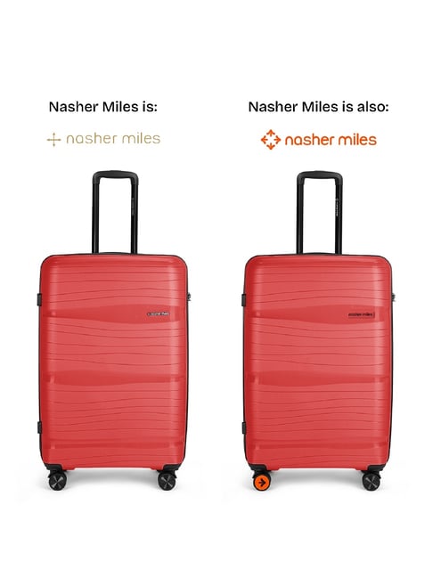 Buy Nasher Miles Check-in Luggage Red and Yellow 28 Trolley Bag