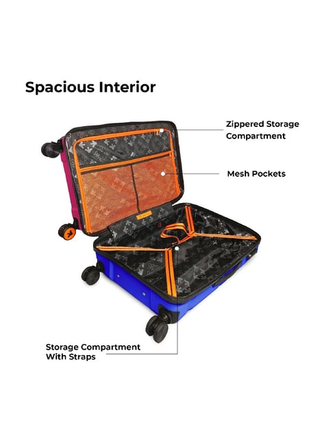 Buy Nasher Miles Check-in Luggage Pink and Sky Blue 24 Trolley Bag