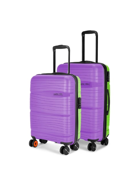 Buy Nasher Miles Luggage Purple and Green Trolley Bags Online At