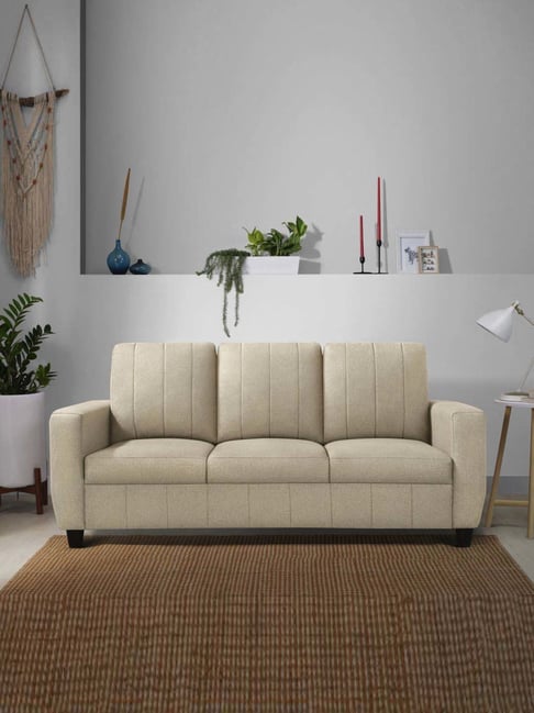 Sleepyhead Bae Pebble Brown Fabric Seater Sofa