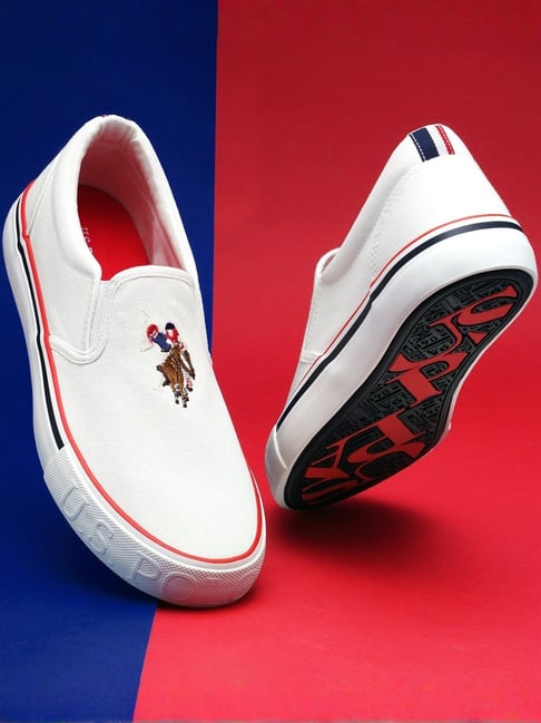 Buy Polo Men's SKYE Off White Plimsolls for Men at Best