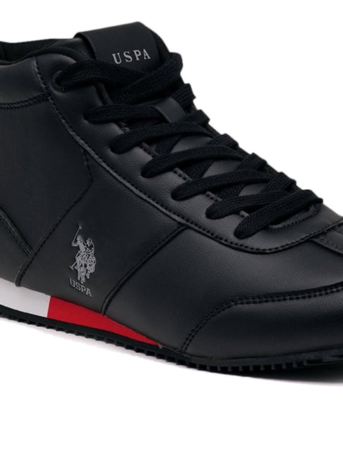 Buy Polo Men's RENTSO Black Ankle High Sneakers for Men