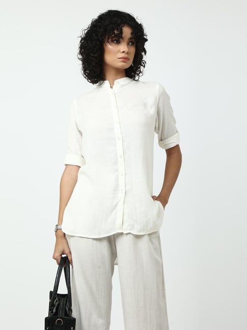 Buy Saltpetre Long Shirt,White for Women Online Tata CLiQ Luxury
