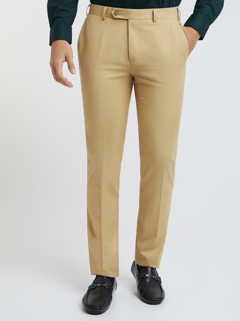 Raymond Fawn Slim Fit Flat Front Trousers-picture-19