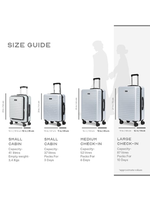 Buy Assembly Silver Textured Hard Large Trolley Bag Online At Best