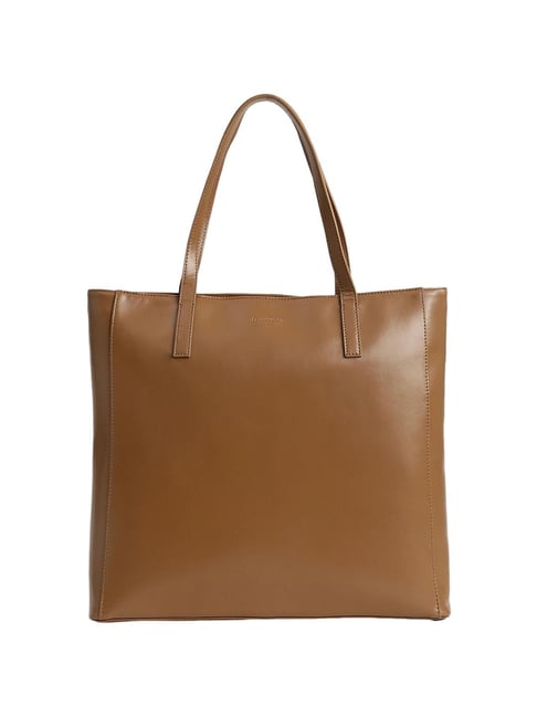 Buy Fastrack Tuscan Tan Solid Medium Tote Handbag Online At Best