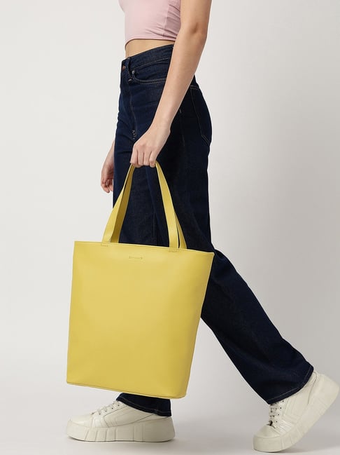 Fastrack Women Celery Green College Tote Bag Fits Upto 14 Laptop